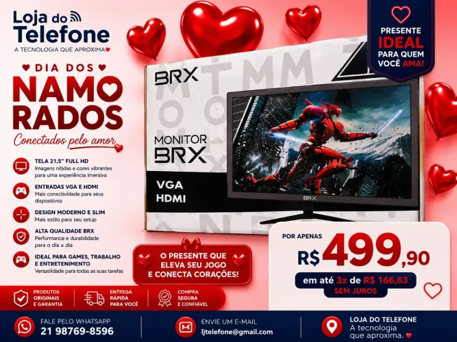 Monitor BRX Hdmi Vga 21'