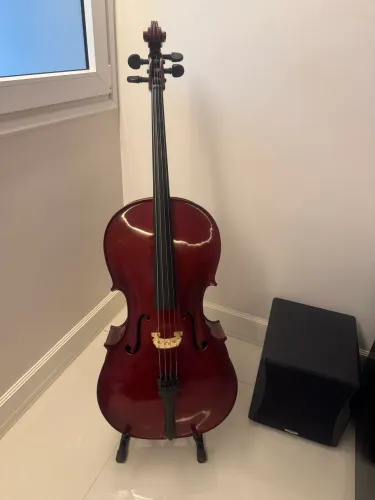 Violoncelo Nhureson 4/4 Estudante (com capa, arco e cordas Jargar)