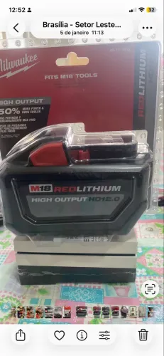 Vendo bateria RedLithium da Milwaukee