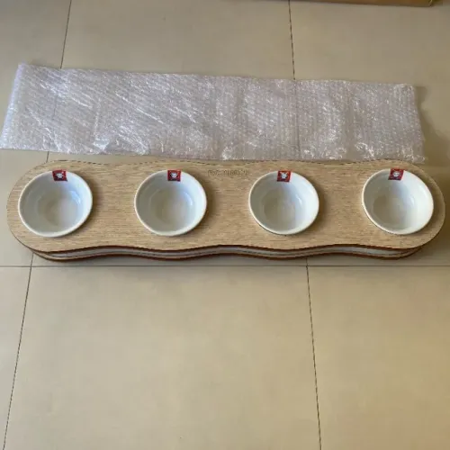 Rf169 Comedouro 4 potes porcelana para gatos e cachorros luxuoso pet