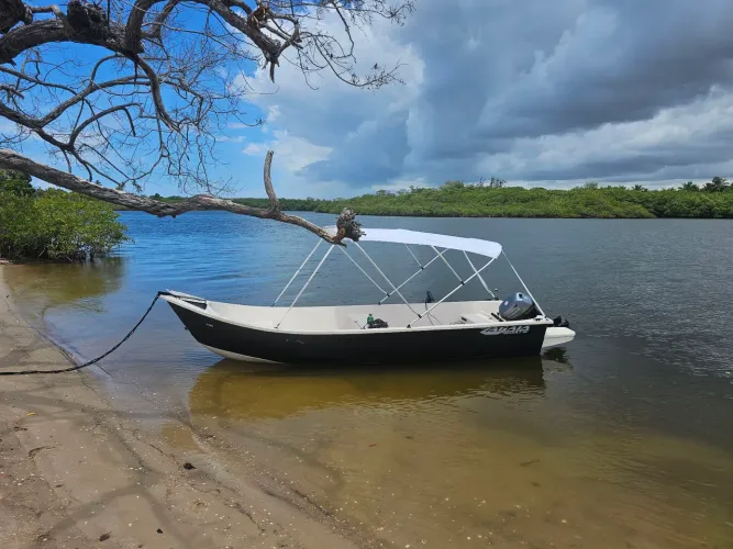 Vendo barco com motor e carretinha