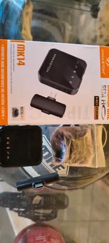 Microfone lapela sem fio tipo C