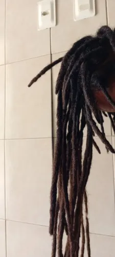 Dreadlocks naturais - 45cm + unidades de 10cm - prontos para uso