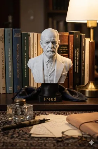 FREUD Busto decorativo do psicanalista alemão Sigmund Freud