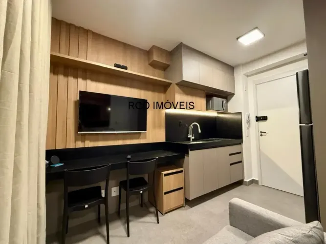 Apartamento mobiliado locação My One Cidade Universitária:1quarto, sala com varanda, lazer