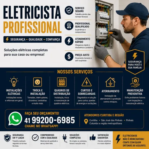 Eletricista Curitiba e região WhatsApp *