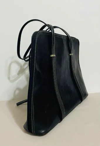 Bolsa Pasta Executiva Vintage Lingiardi Couro Legítimo Preta