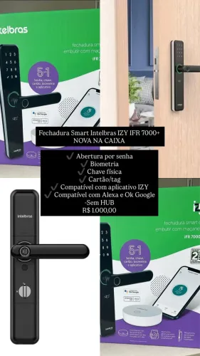 Fechadura Smart Intelbras IZY IFR 7000+ - Nova na Caixa!