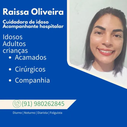 Cuidadora de idosos e acompanhante hospitalar
