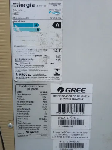 Ar-Condicionado de Janela Gree 7.000 BTUs 220V - Ótimo Estado