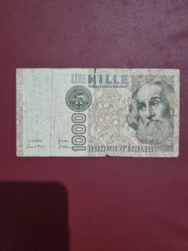 Cédula lire mile- Itália 