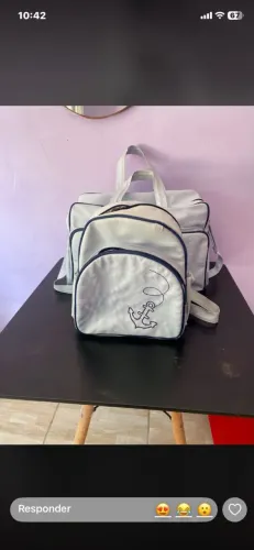 ?Kit Bolsas de Maternidade 2 Peças - Tema Náutico / Âncora ?