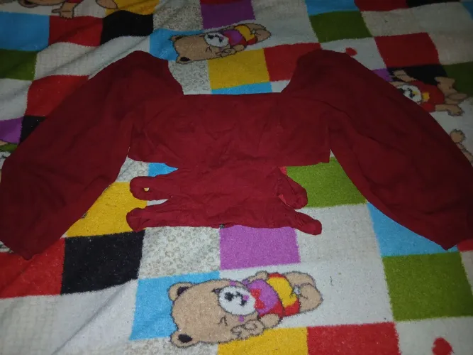 Blusa cropped vermelha 60 reias
