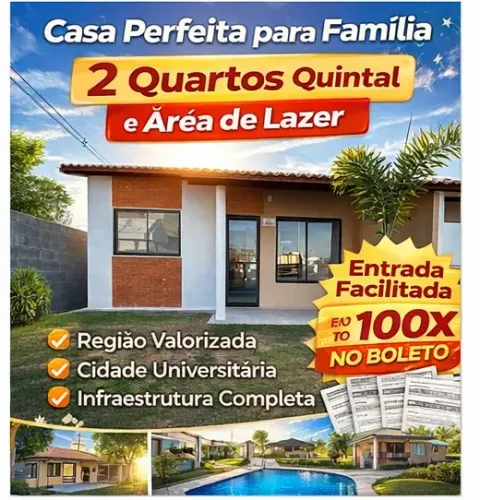 Casas prontas para mora2/4 cidade universitária