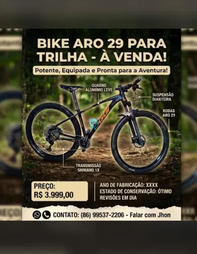 Bicicleta para trilha