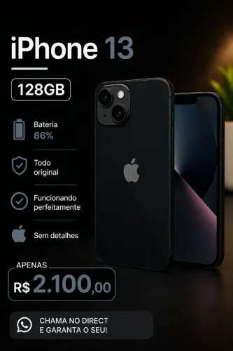 ? iPhone 13 128gb - Bateria 82% - Semi Novo