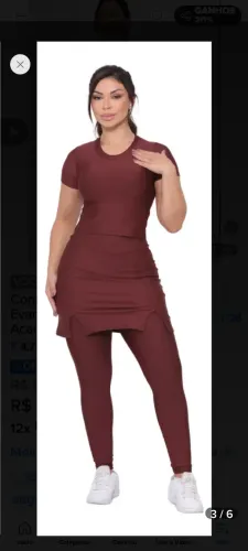 Conjunto moda evangélica Fitness