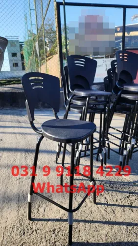 Banqueta Alta Para Bancada Loja Lanchonete Balcão - Frete Grátis - Nova