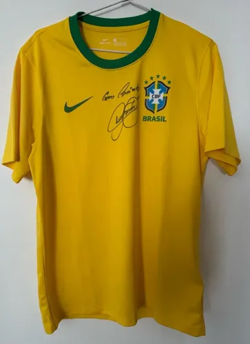 Camisa Brasil Neymar autografada