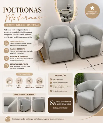 Poltronas modernas 