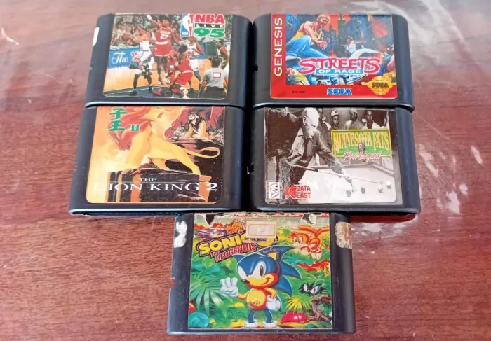 Lote de 5 jogos de Mega Drive funcionando