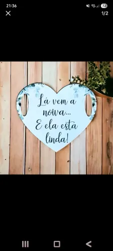 Placa La vem a Noiva