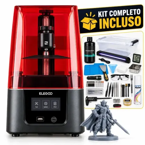Impressora 3D Elegoo Mars 3 4K - Usada + Tela LCD Nova + Kit Completo