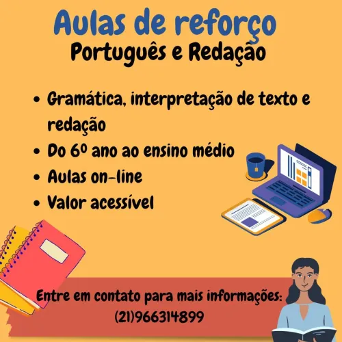 Aulas de reforço - Português e redação