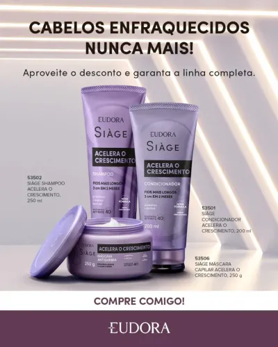 Shampoo Siàge Acelera O Crescimento 250ml