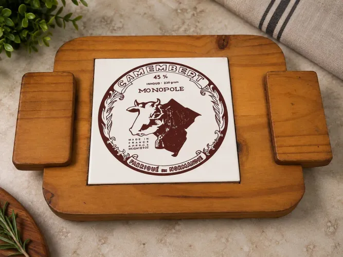 Tábua Vintage Francesa para Queijos - Camembert