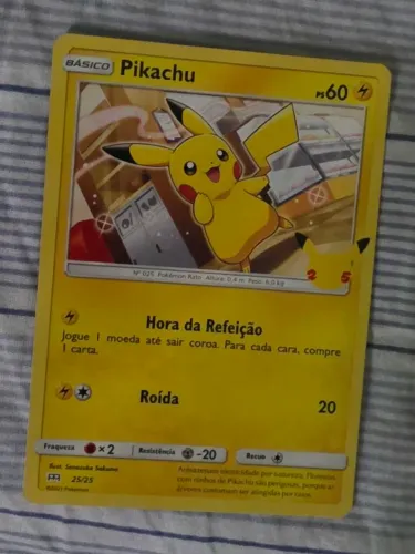 Carta Pokémon Pikachu Mc Donalds 2021 Nova