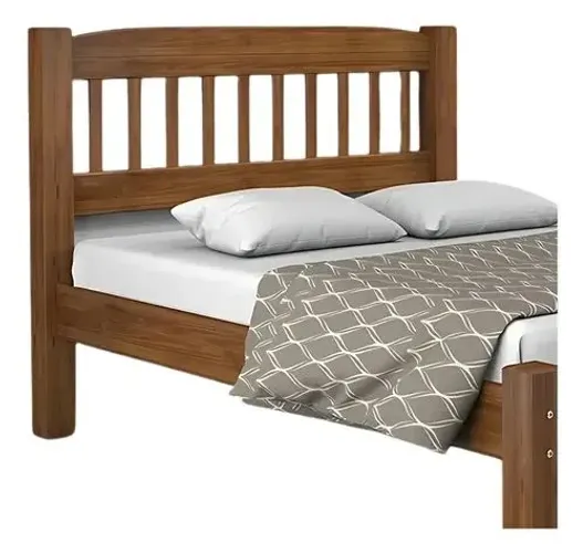 Cama de casal em madeira com colchão ortopédico- novo
