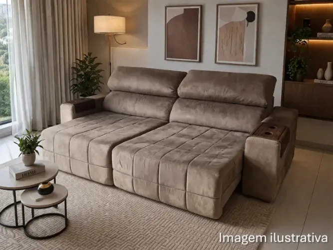 Sofá Retrátil/Reclinável serve como Sofá-Cama | Excelente Estado (Somente para Curitiba)