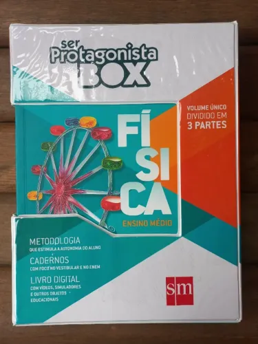 Box com 5 livros de Física - Ser Protagonista - para Ensino Médio