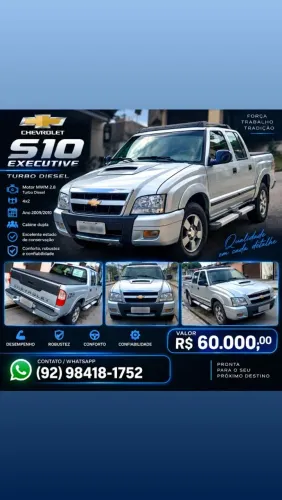 Chevrolet S10 Pick-up Exec. 2.8 4X2 CD TB Int.dies 2010