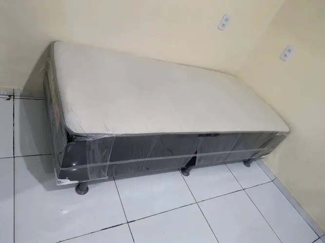 Cama Solteiro Box Espuma Higienizada 