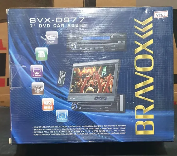 Multimidia Bravox tela retrátil,  novo 