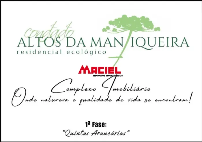 Condomínio fechado Quintas Araucárias (Sapucaí Mirim - MG) - lotes a partir de 1000 m2