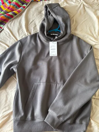 Blusa com capuz zara cinza TAM s