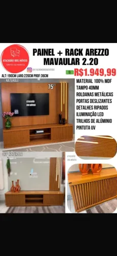 Painel + Rack Arezzo Mavaular 2.20