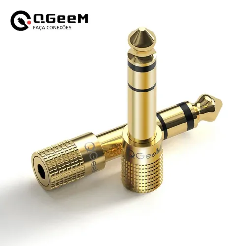 Adaptador de Áudio P2 Fêmea para P10 macho Novo Promoção