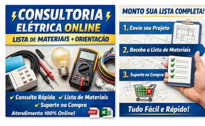  ? Consultoria Elétrica Online - Lista de Materiais + Orientação ?