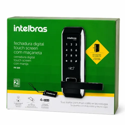 Fechadura Intelbras digital Touch screen com maçaneta nova na embalagem