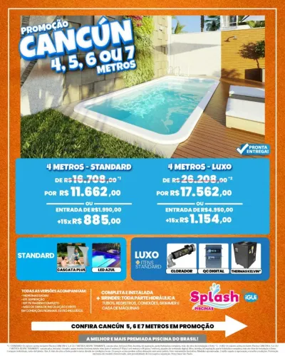 PISCINA MEGA PROMOÇÃO PISCINAS DE 4 ATÉ 7 METROS 