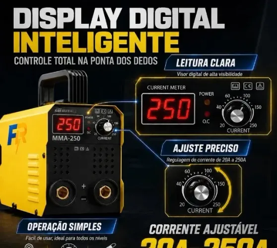 Promoção Máquina Solda Inversora MMA 250A IGBT Achadinho Shopee