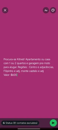 Procura- se imóvel para Locação 
