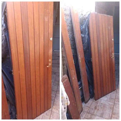 Porta madeira boa + marco 