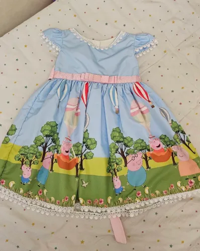 Vestido de Festa Infantil Peppa Pig