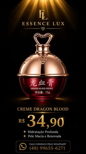 ? Creme Facial Dragão 15g ? Pele Hidratada & Radiante Todos os Dias