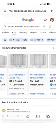 Ar condicionado de janela consul 7500 Btu